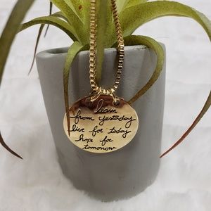 Inspirational necklace double sided